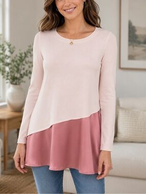 Club Monaco • Layered Jooban Sweater in Pink